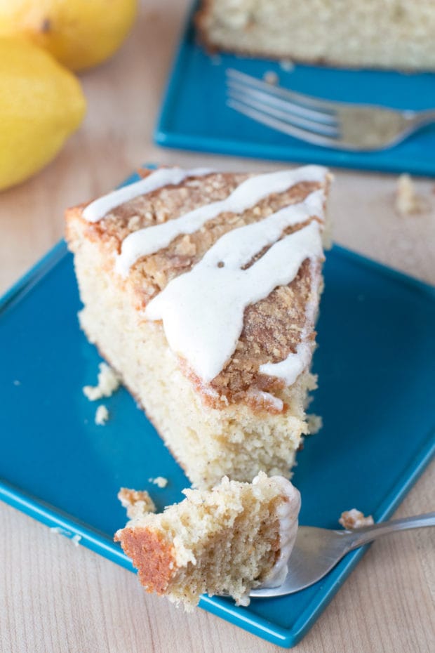 Almond Butter Yogurt Coffee Cake | cakenknife.com @stonyfield #breakfast #brunch #baking