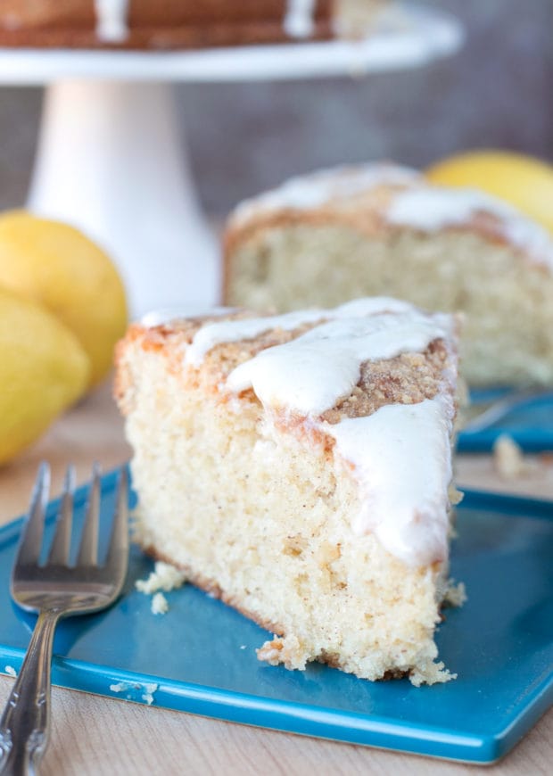 Almond Butter Yogurt Coffee Cake | cakenknife.com @stonyfield #breakfast #brunch #baking