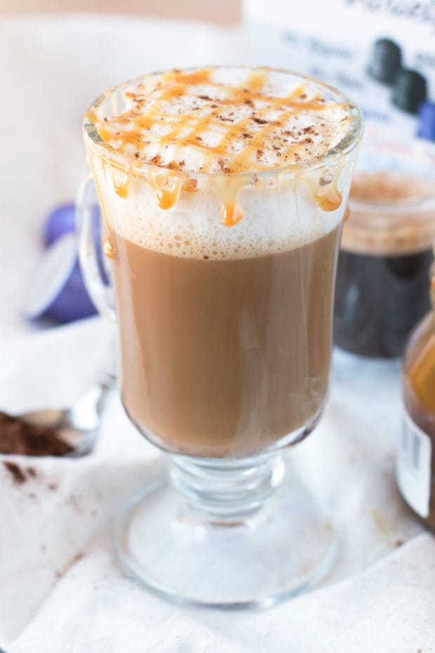 Chili Caramel Macchiato | cakenknife.com #coffee #espresso