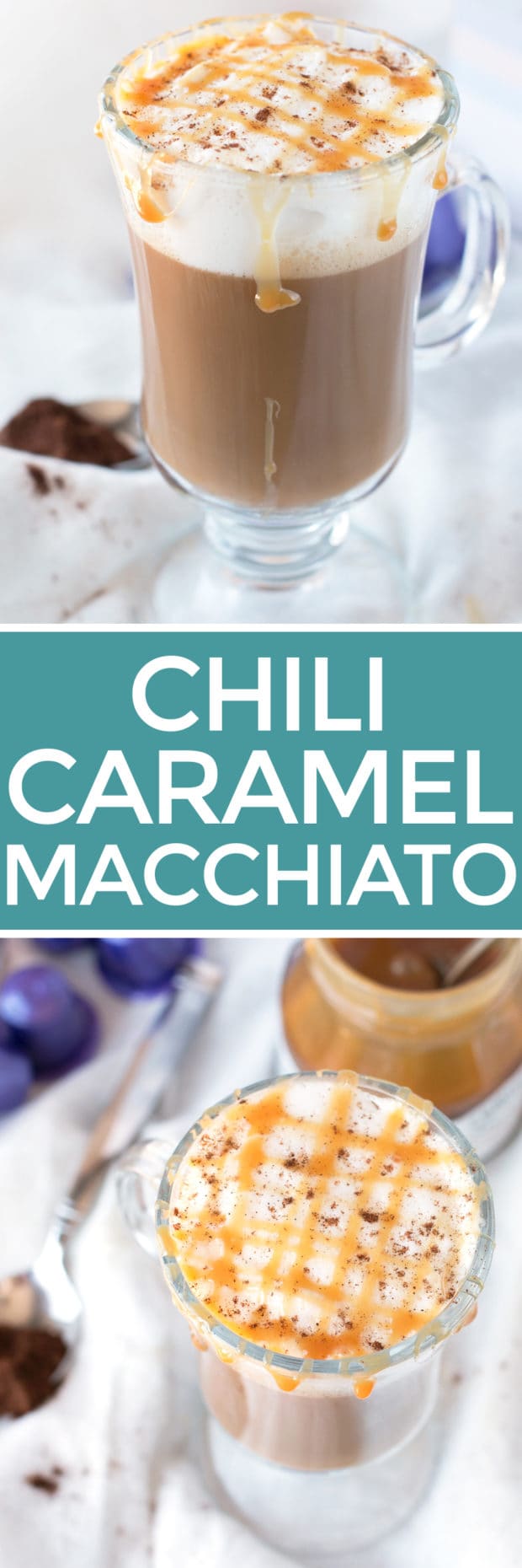 Chili Caramel Macchiato | cakenknife.com #coffee #espresso