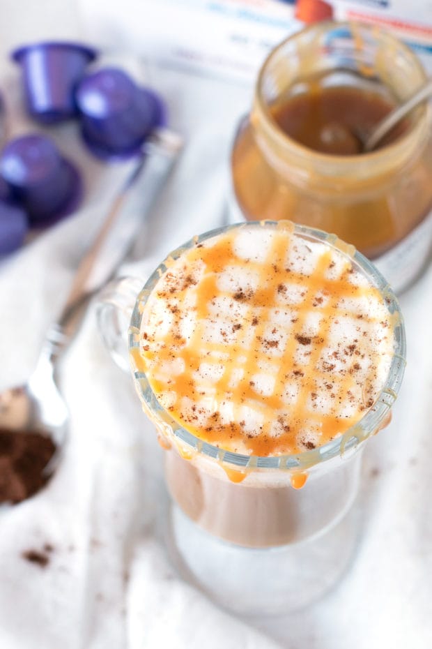 Chili Caramel Macchiato | cakenknife.com #coffee #espresso