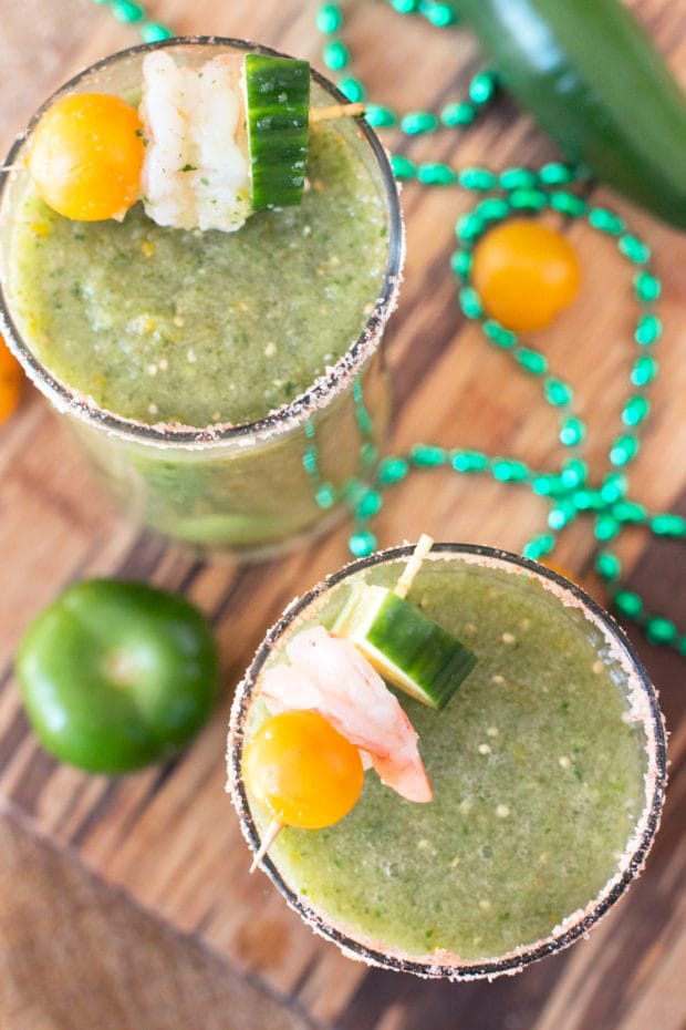 Spicy Green Bloody Mary | cakenknife.com #brunch #bloodymary