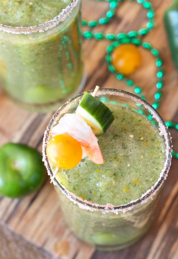 Spicy Green Bloody Mary | cakenknife.com #brunch #bloodymary