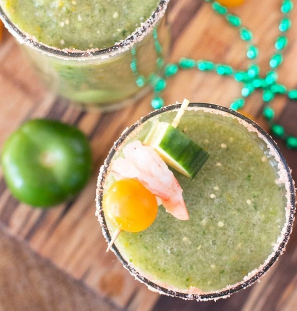 Spicy Green Bloody Mary | cakenknife.com #brunch #bloodymary