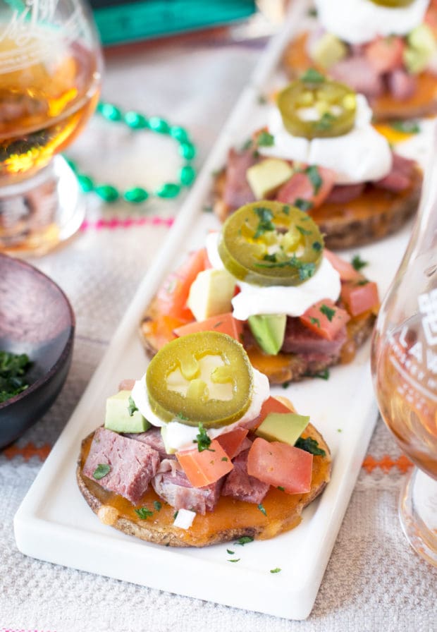 Irish Corned Beef Nacho Bites | cakenknife.com #appetizer #party