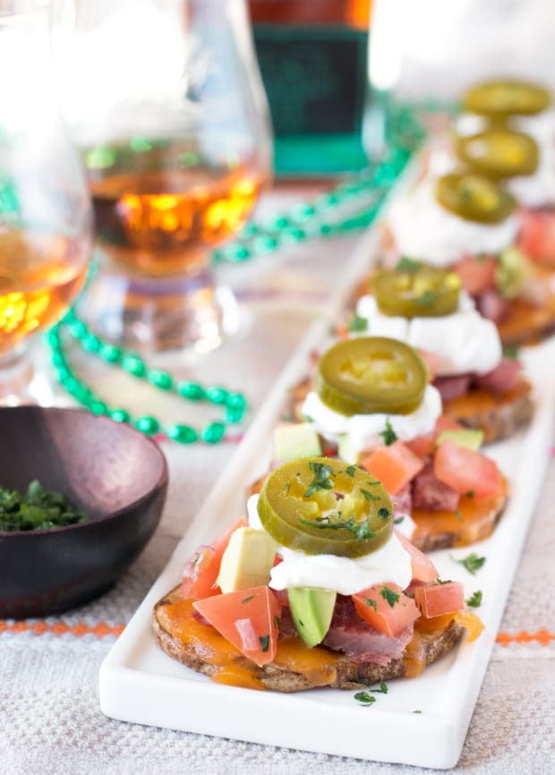 Irish Corned Beef Nacho Bites | cakenknife.com #appetizer #party