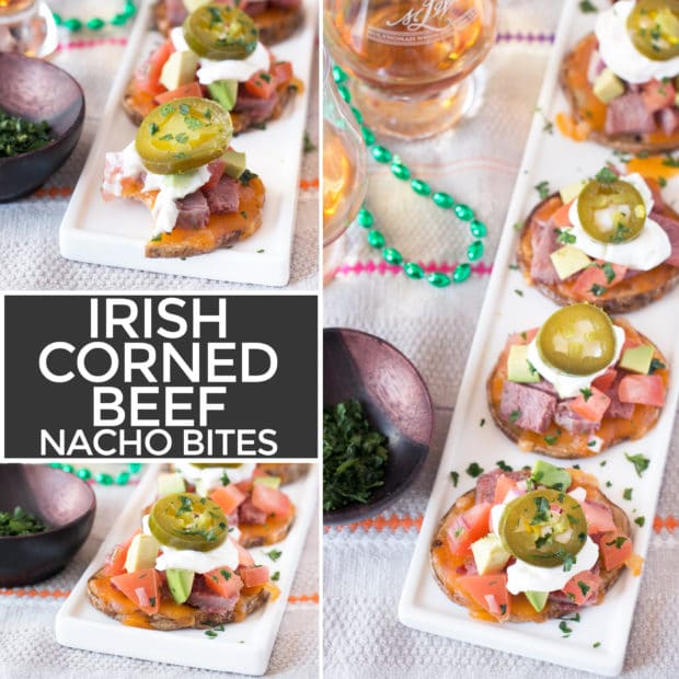 Irish Corned Beef Nacho Bites | cakenknife.com #appetizer #party