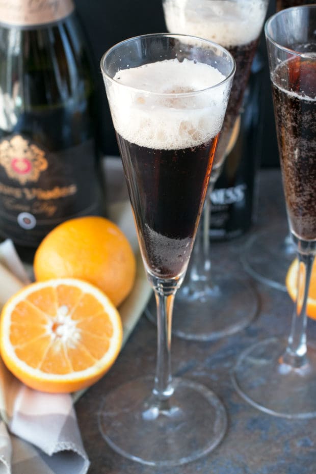 Orange Black Velvet | cakenknife.com #stpatricksday #guinness #cocktail