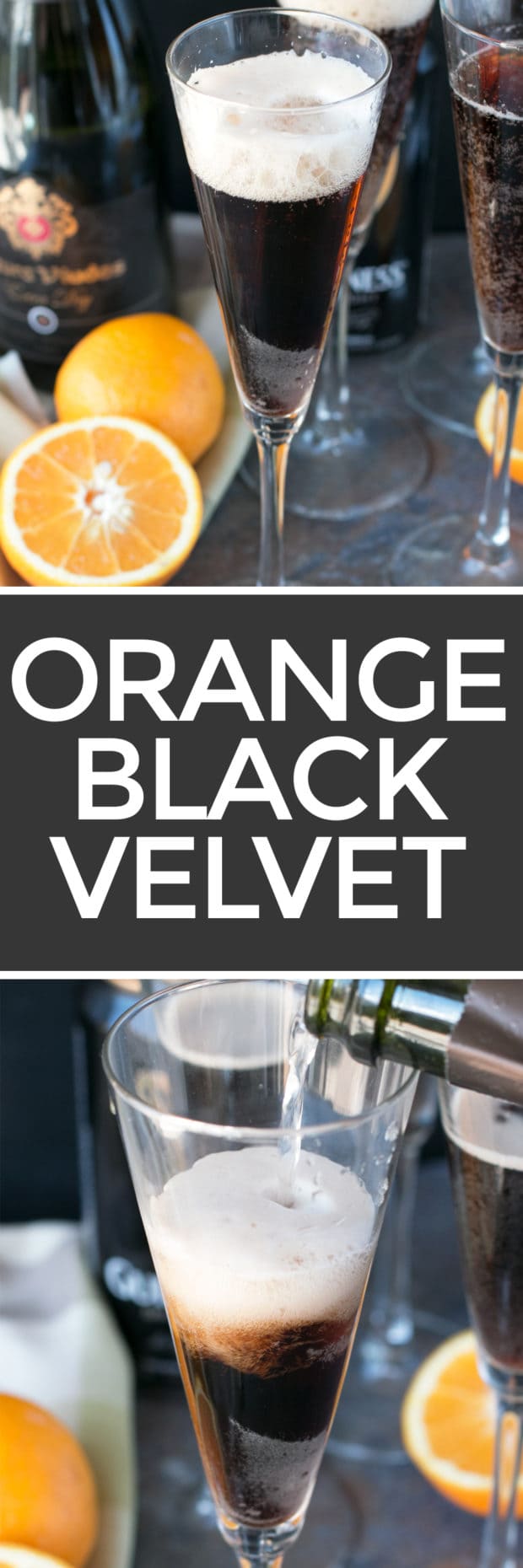 Orange Black Velvet | cakenknife.com #stpatricksday #guinness #cocktail