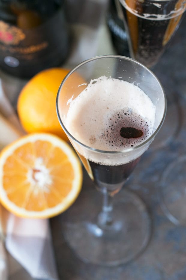 Orange Black Velvet | cakenknife.com #stpatricksday #guinness #cocktail