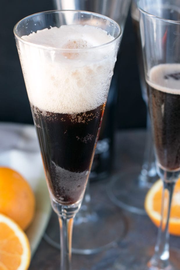 Orange Black Velvet | cakenknife.com #stpatricksday #guinness #cocktail