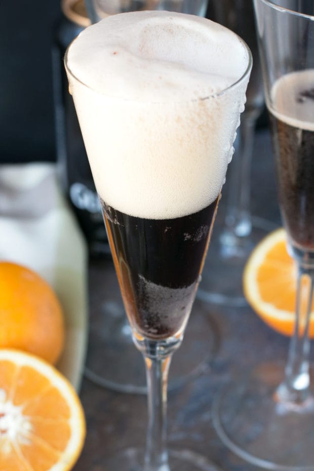 Orange Black Velvet | cakenknife.com #stpatricksday #guinness #cocktail