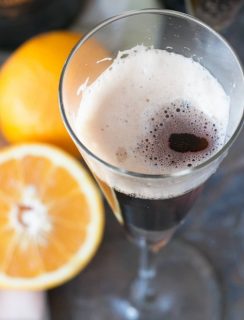 Orange Black Velvet | cakenknife.com #stpatricksday #guinness #cocktail