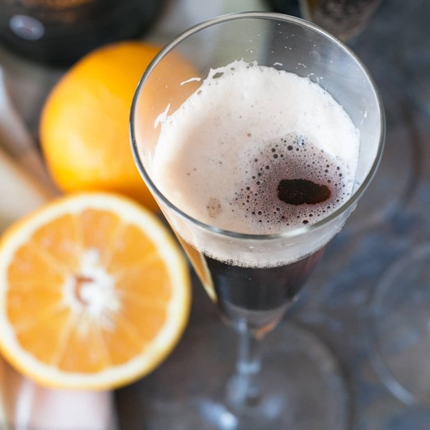 Orange Black Velvet | cakenknife.com #stpatricksday #guinness #cocktail