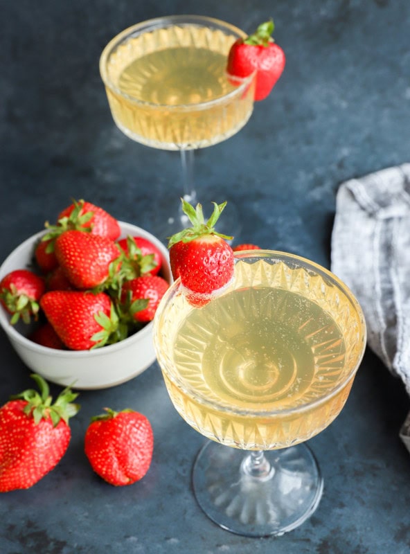 Strawberry Champagne Cocktail
