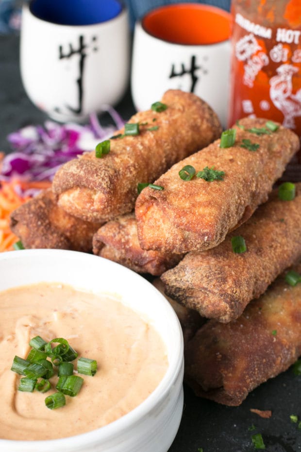 Thai Turkey Avocado Egg Rolls | cakenknife.com #appetizer