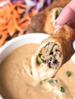 Thai Turkey Avocado Egg Rolls | cakenknife.com #appetizer