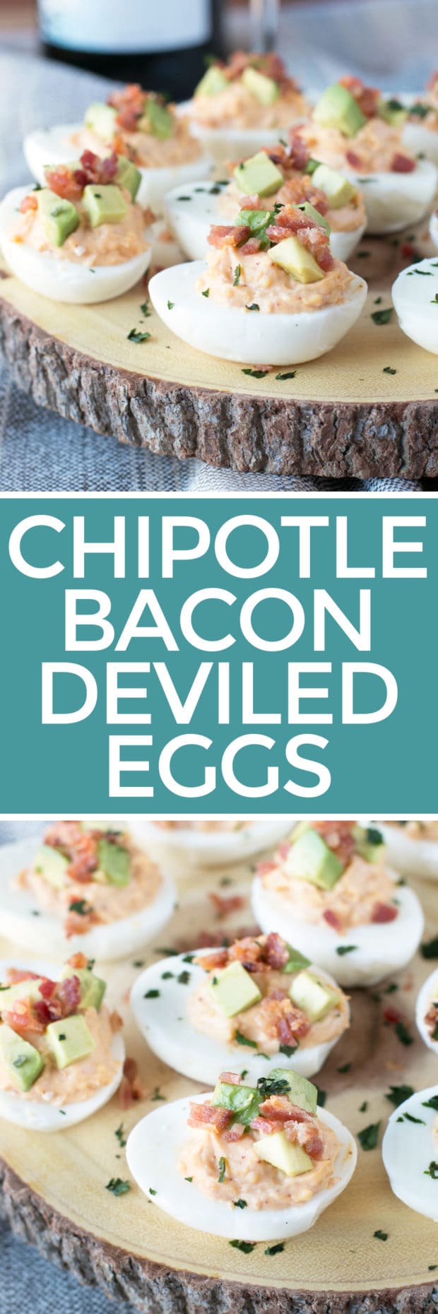 Chipotle Bacon Deviled Eggs | cakenknife.com #brunch #breakfast