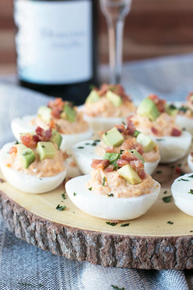 Chipotle Bacon Deviled Eggs | cakenknife.com #brunch #breakfast