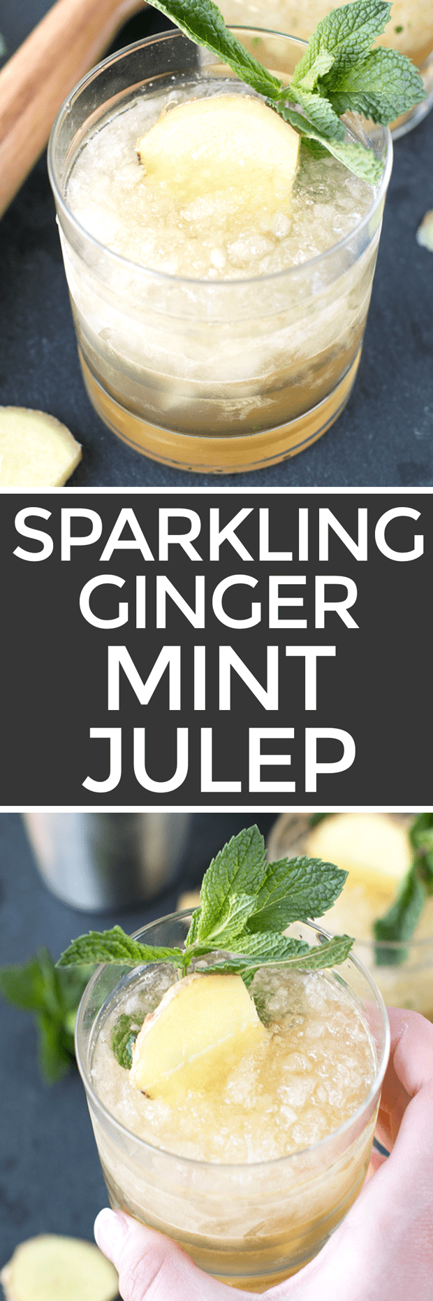 Sparkling Ginger Mint Julep | cakenknife.com #cocktail #Derby #mint