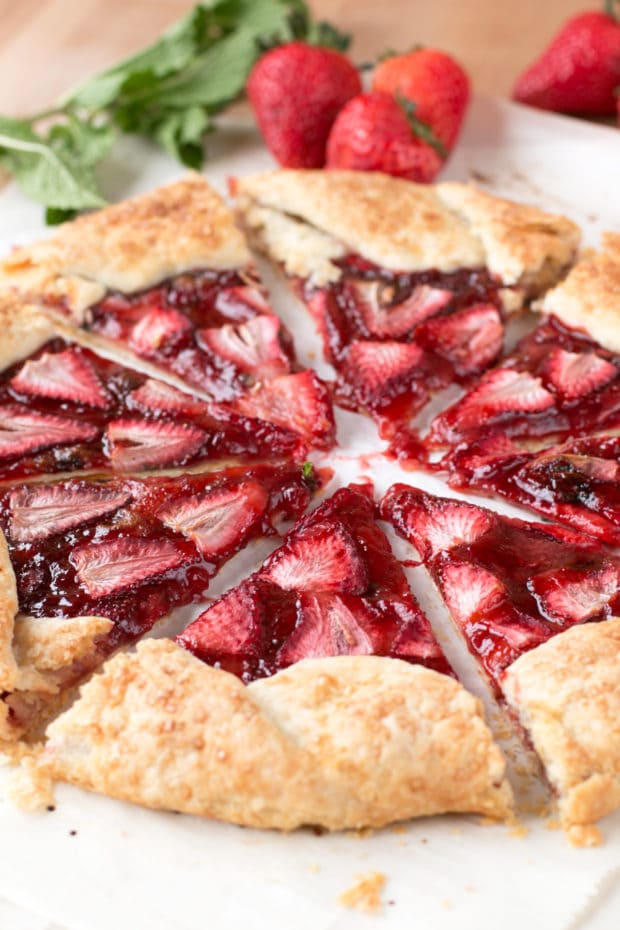 Strawberry Mint Champagne Galette | cakenknife.com