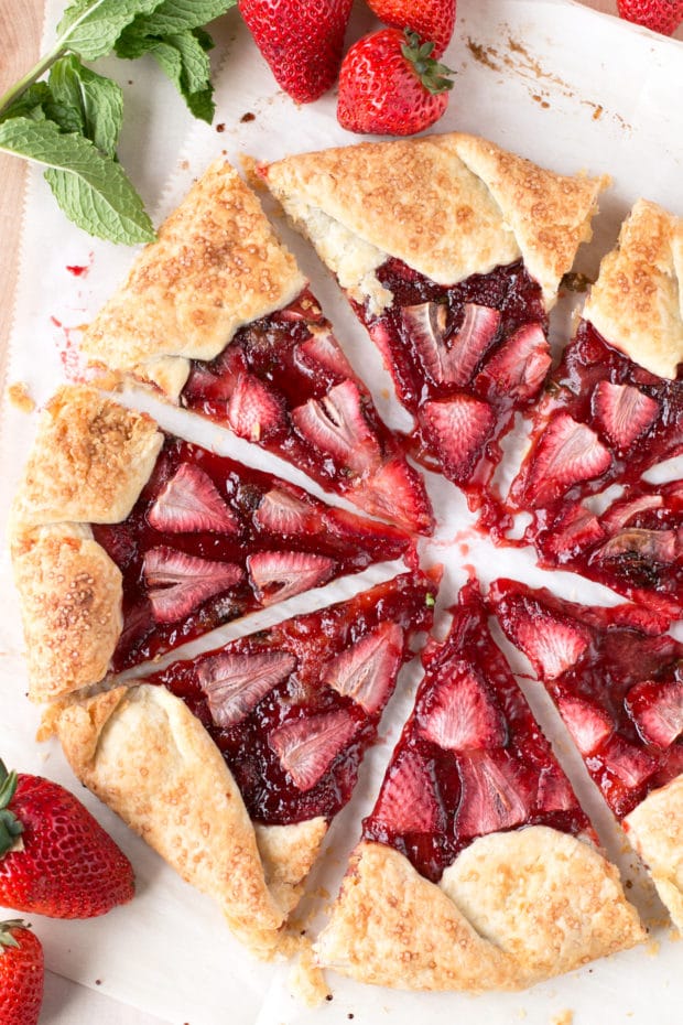 Strawberry Mint Champagne Galette | cakenknife.com