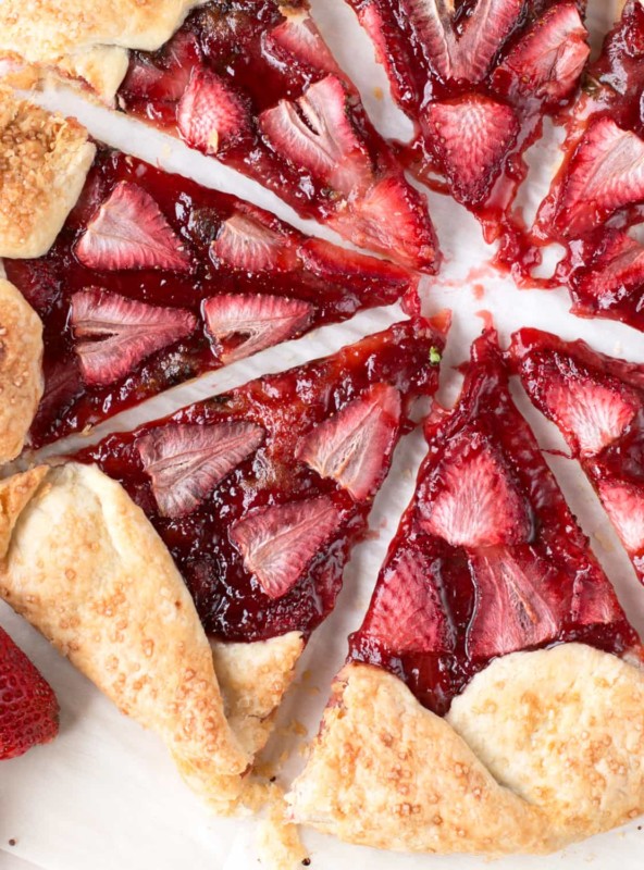 Strawberry Mint Champagne Galette | cakenknife.com