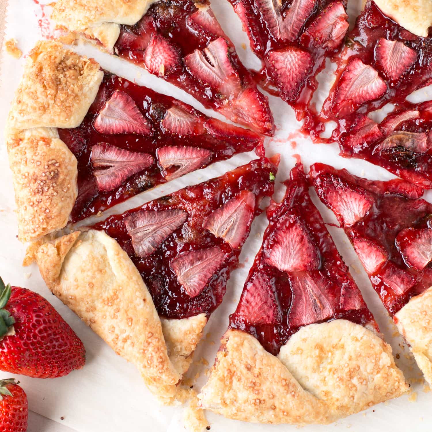 Strawberry Mint Champagne Galette | cakenknife.com