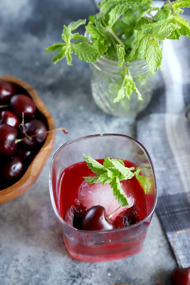 Cherry Whiskey Smash cocktail image