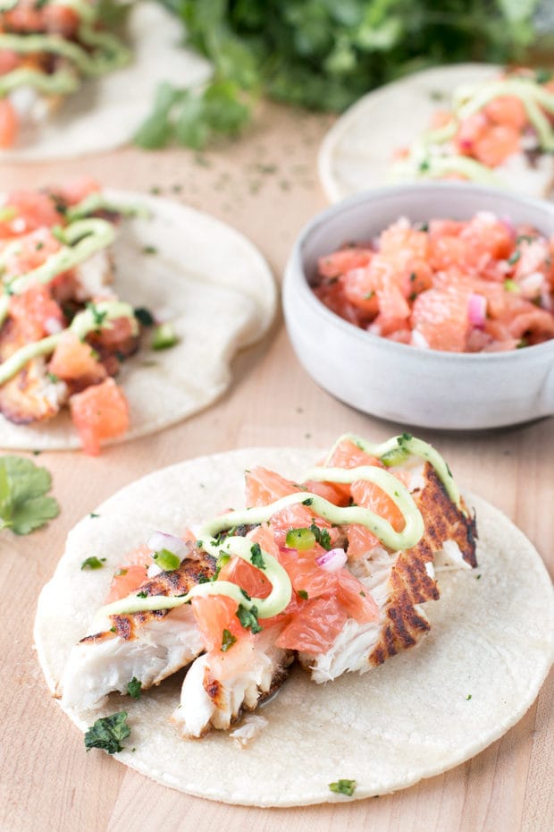 Grilled Chile Vodka Fish Tacos | cakenknife.com #summer #taco #recipe