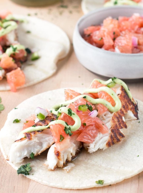 Grilled Chile Vodka Fish Tacos | cakenknife.com #summer #taco #recipe