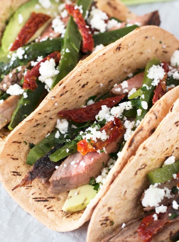 Grilled Flank Steak Poblano Tacos | cakenknife.com #grilling #grill
