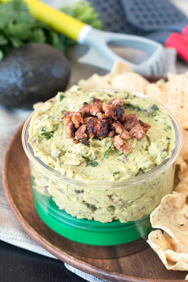 Chipotle Chorizo Guacamole | cakenknife.com