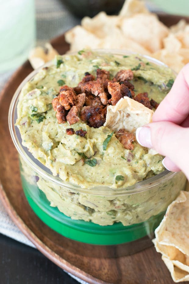 Chipotle Chorizo Guacamole | cakenknife.com