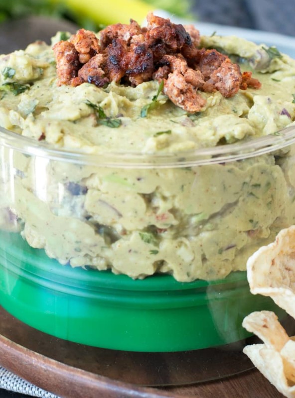 Chipotle Chorizo Guacamole | cakenknife.com