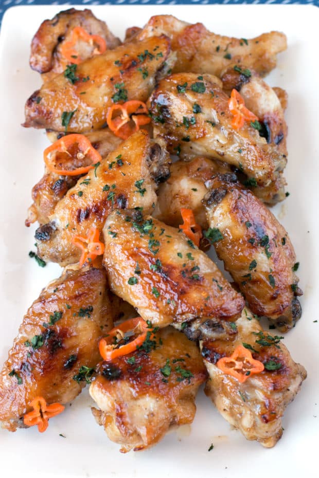 Bourbon Habanero Honey Chicken Wings | cakenknife.com #snack #appetizer #baked