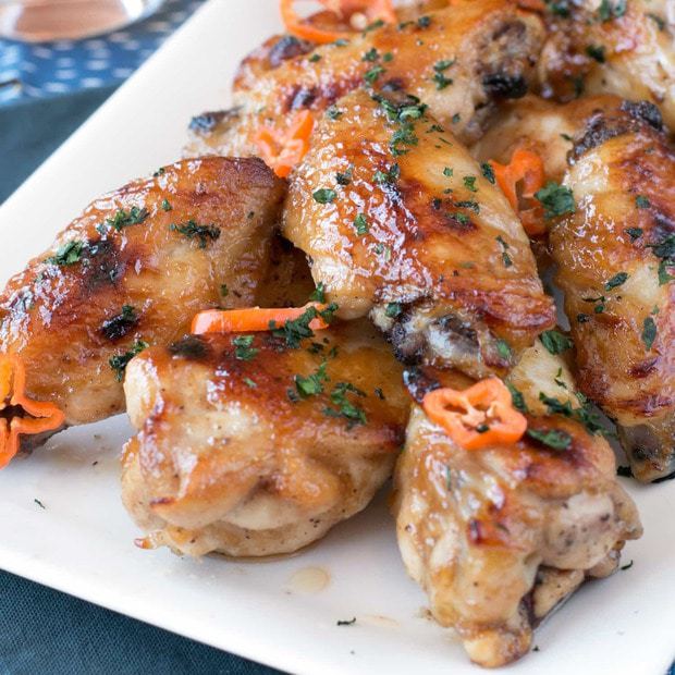 Bourbon Habanero Honey Chicken Wings | cakenknife.com #snack #appetizer #baked