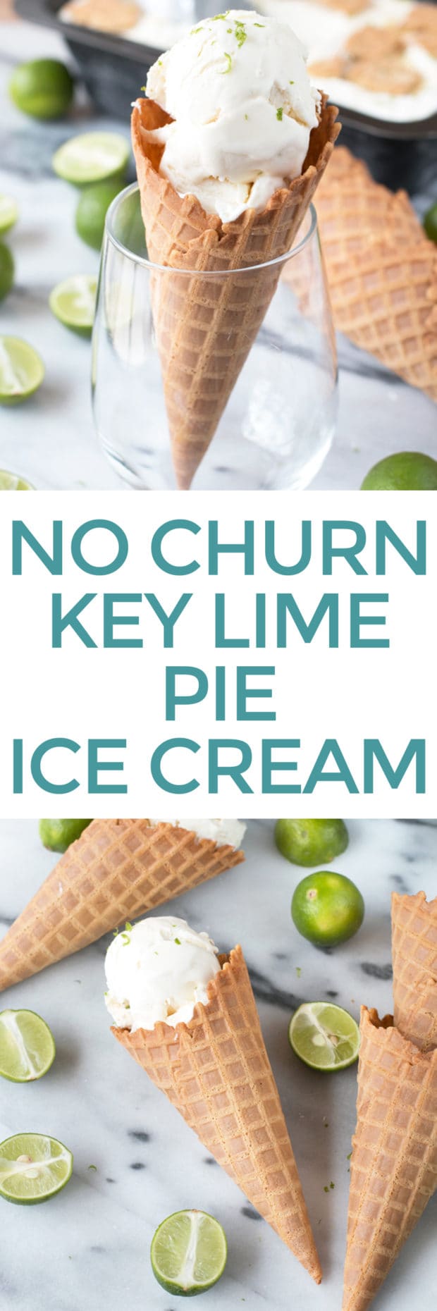 No Churn Key Lime Pie Ice Cream | cakenknife.com #dessert #icecream