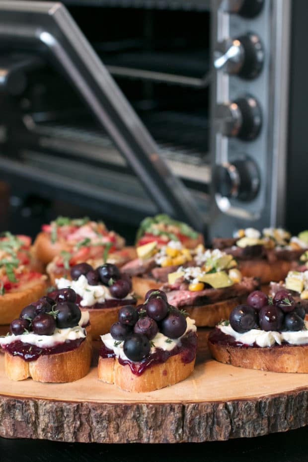 Summer Crostini 3 Ways | cakenknife.com #summer #party #appetizer