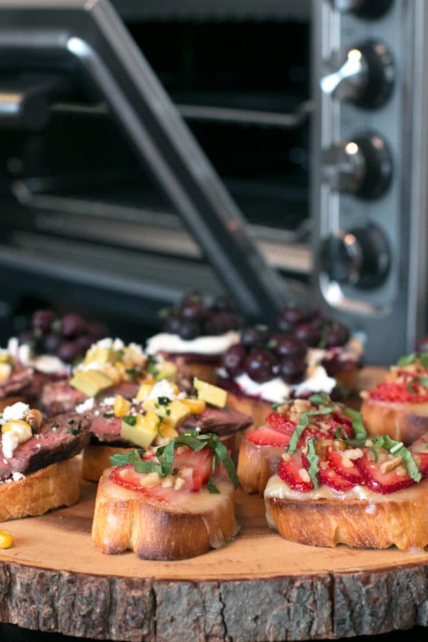 Summer Crostini 3 Ways | cakenknife.com #summer #party #appetizer