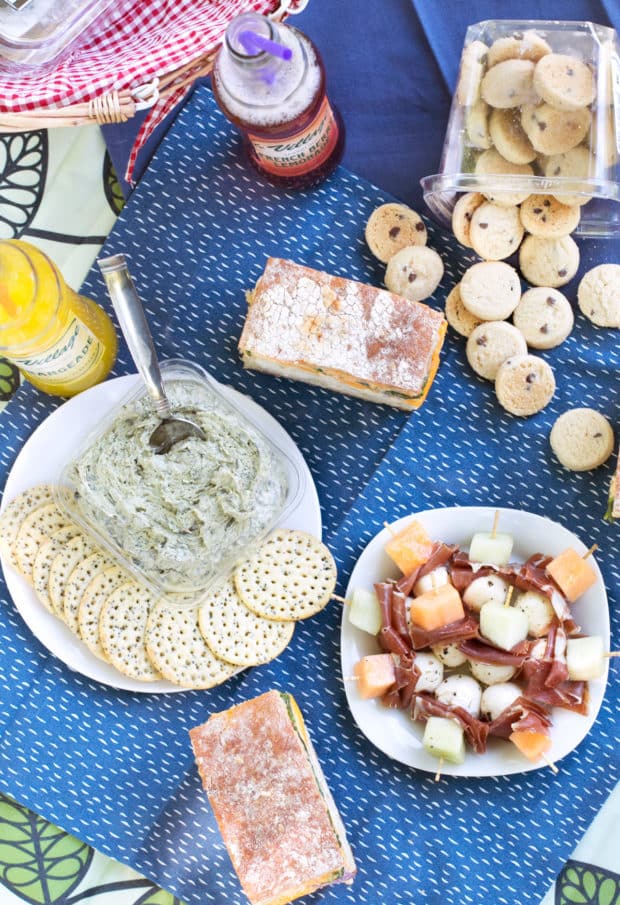 Spicy Rotisserie Chicken Pressed Sandwich | cakenknife.com #lunch #picnic #summer