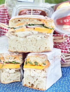 Spicy Rotisserie Chicken Pressed Sandwich | cakenknife.com #lunch #picnic #summer