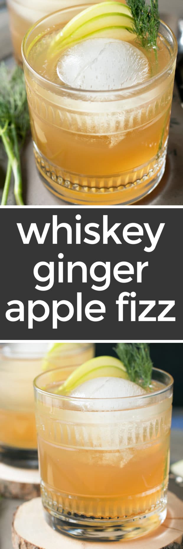 Whiskey Apple Ginger Fizz | cake knife.com #cocktail #happyhour #whiskey