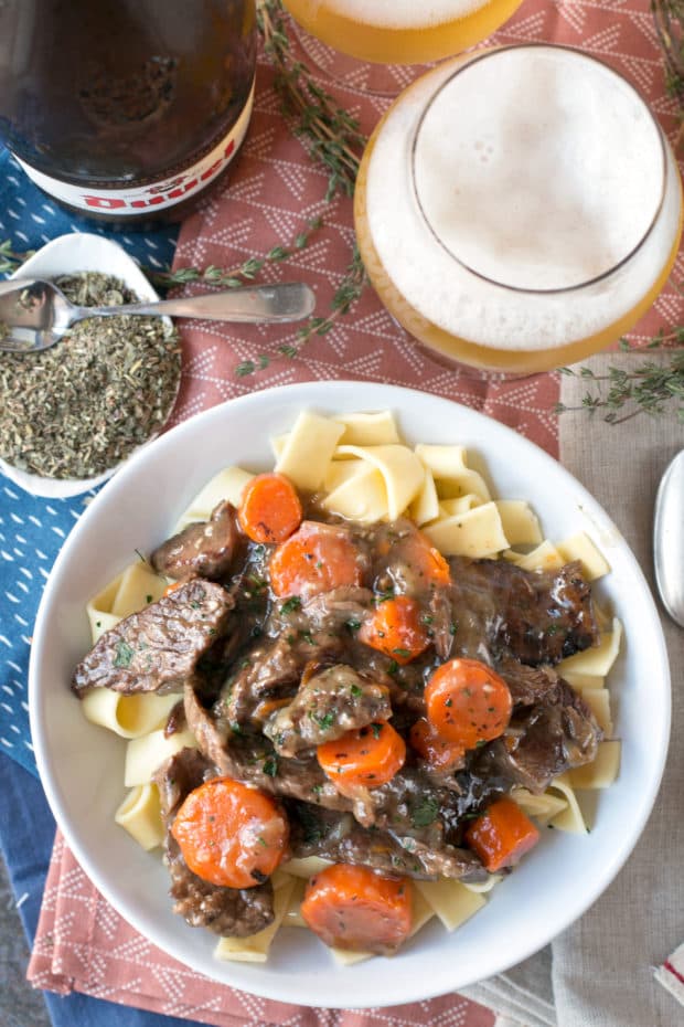 Carbonnades à la Flamande (Belgian Beer Beef Stew) | cakenknife.com #bastilleday #French #Belgium #beer