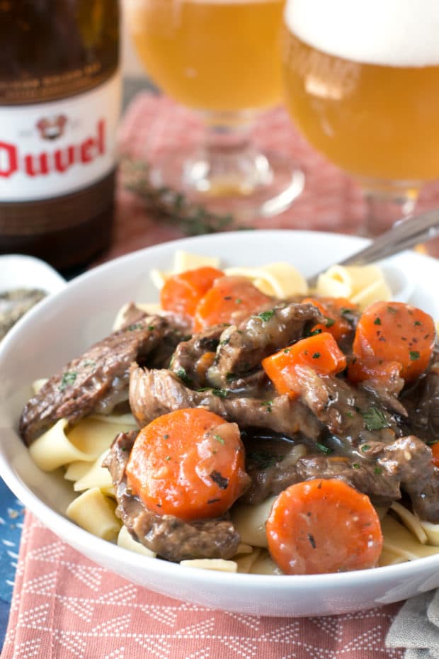 Carbonnades à la Flamande (Belgian Beer Beef Stew) | cakenknife.com #bastilleday #French #Belgium #beer