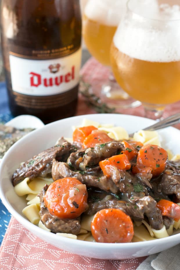 Carbonnades à la Flamande (Belgian Beer Beef Stew) | cakenknife.com #bastilleday #French #Belgium #beer