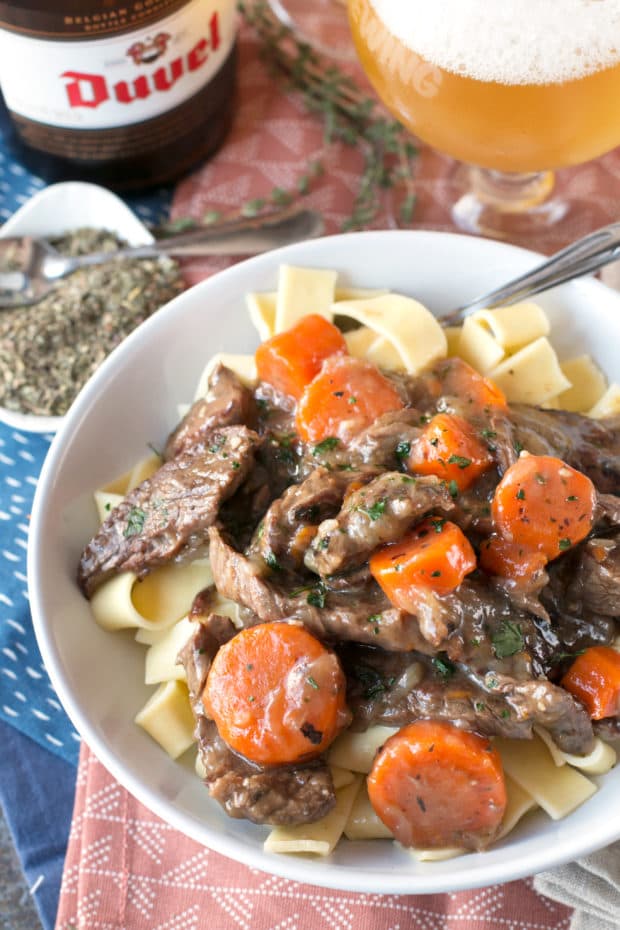 Carbonnades à la Flamande (Belgian Beer Beef Stew) | cakenknife.com #bastilleday #French #Belgium #beer