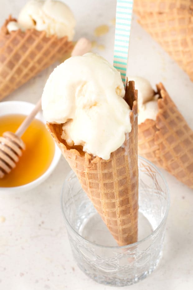 Honeycomb Ice Cream | cakenknife.com #icecream #honey #dessert