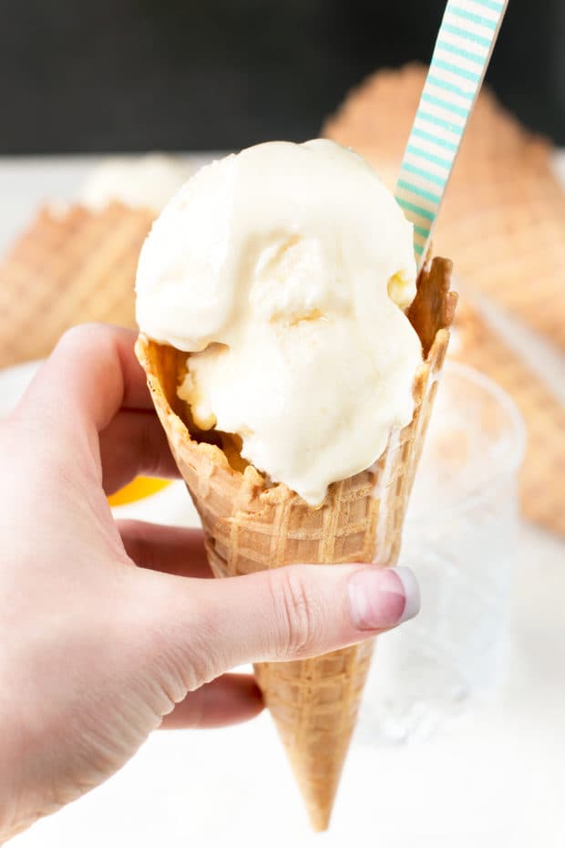 Honeycomb Ice Cream | cakenknife.com #icecream #honey #dessert