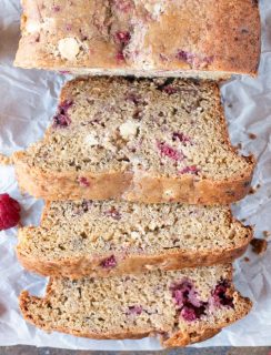 Raspberry Lemon White Chocolate Chip Loaf | cakenknife.com #breakfast #brunch #bread